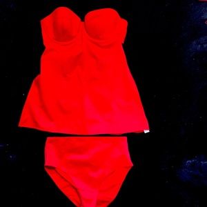 Beautiful color red Spanx tankini size 12. Like NEW